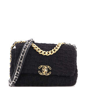 Chanel Medium 19 Flap Bag Quilted Tweed